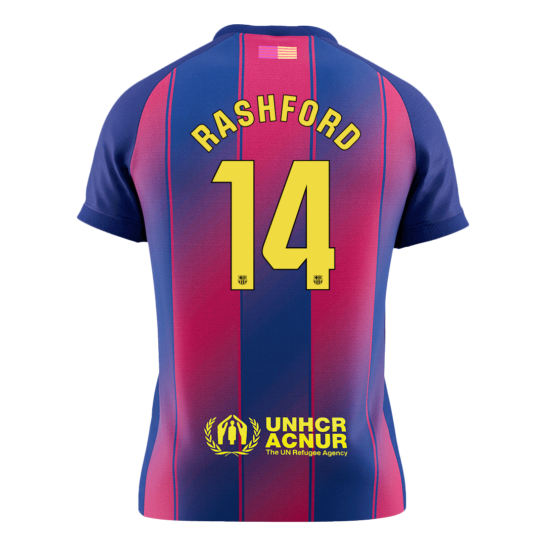 RASHFORD #14 Barcelona Tröja 2025/26 Hemma Premium Röd & Blå