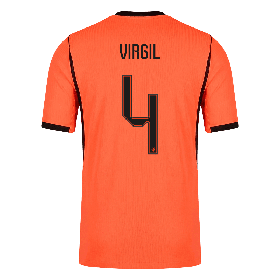 Nederländerna Tröja VIRGIL #4 2026 Hemma Autentisk Orange