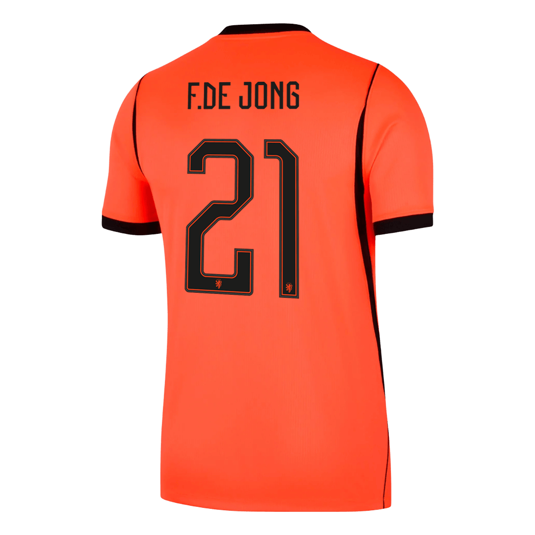 Nederländerna Tröja F.DE JONG #21 2026 Hemma Orange