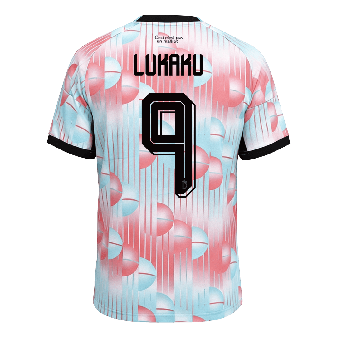 Belgien Tröja LUKAKU #9 2026 Borta Blue&Pink