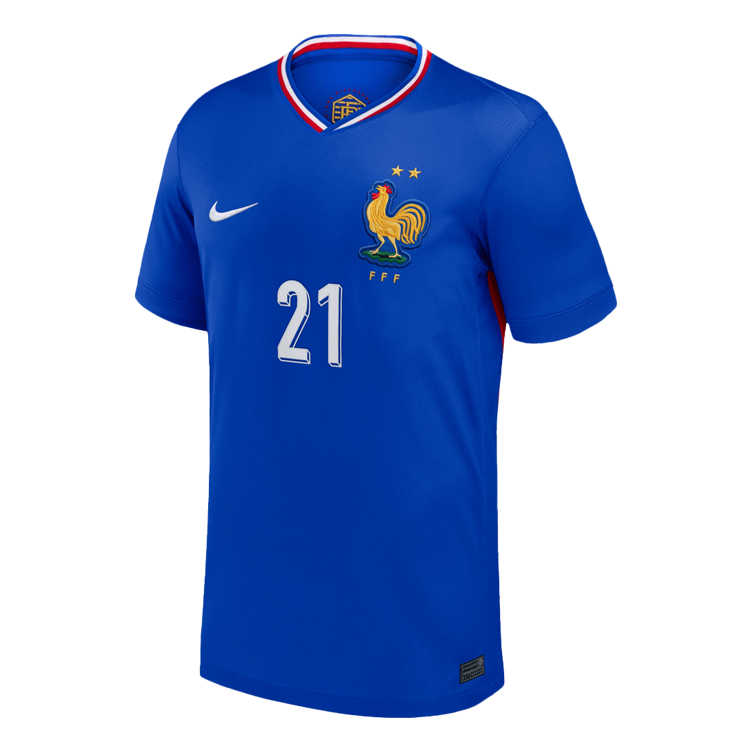 Frankrike Tröja L.Hernandez #21 Euro 2024 Hemma Blå