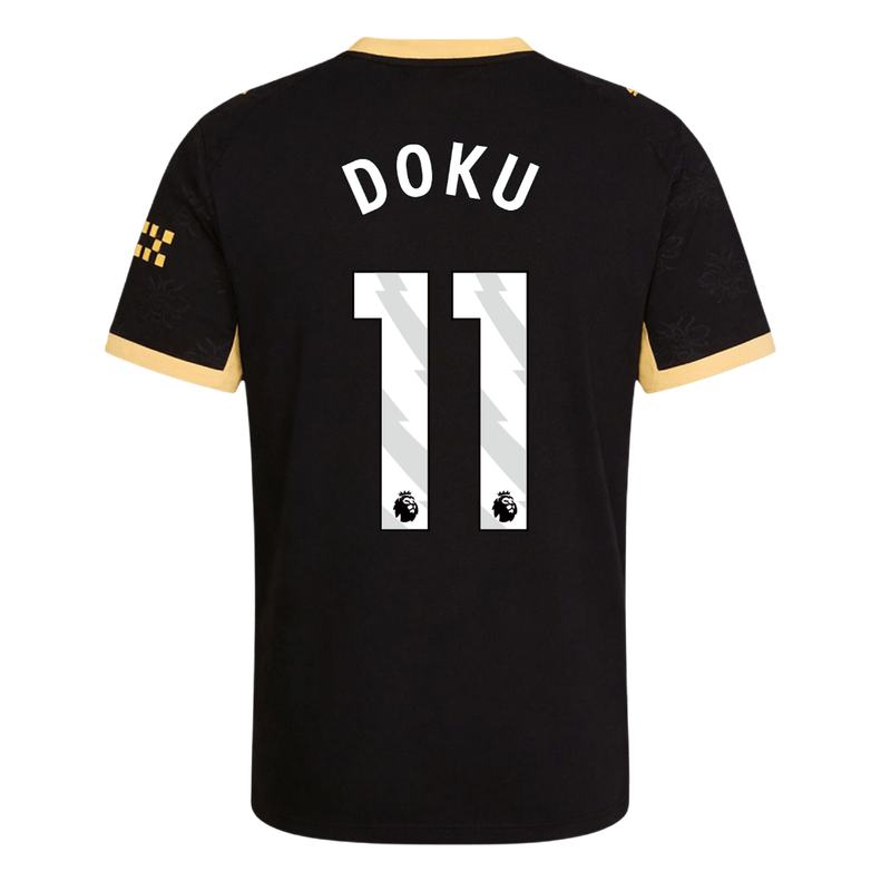 Manchester City Tröja DOKU #11 2026/27 Borta Autentisk Svart