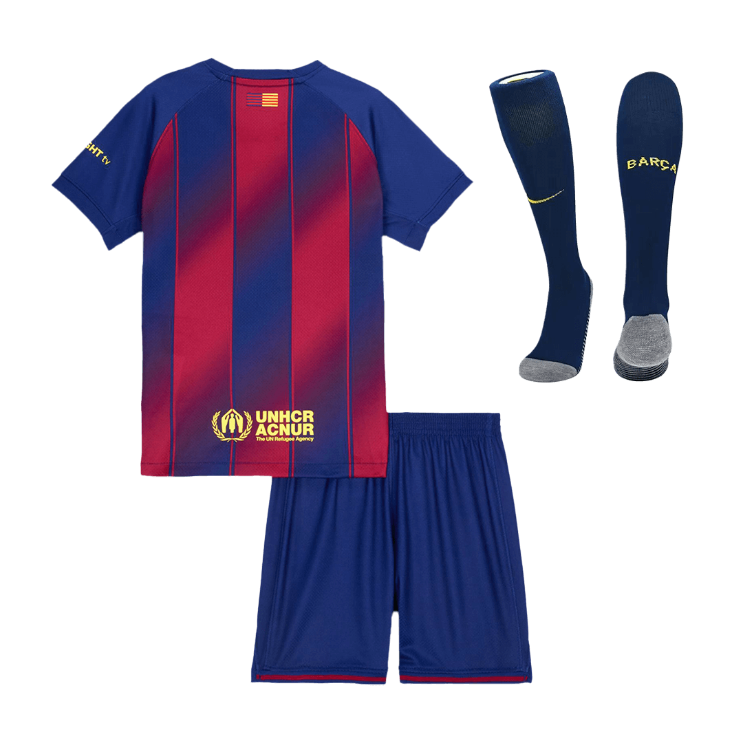 Barcelona Tröja 2025/26 Hemmaställ Röd & Blå Barn