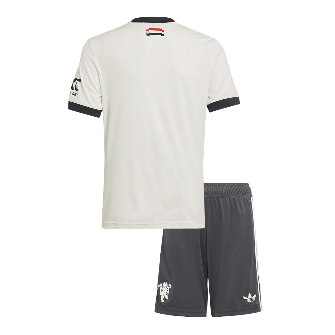 Manchester United Tröja 2024/25 Tredje Vit Barn