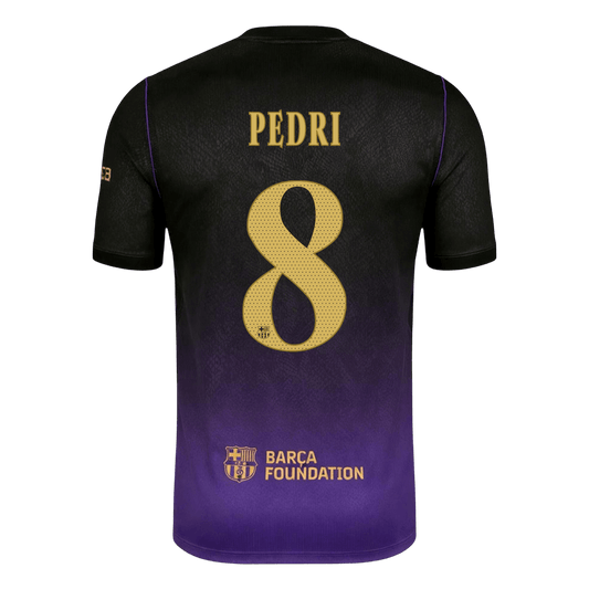 Barcelona Tröja PEDRI #8 2026/27 Borta Black/Purple - UCL-1