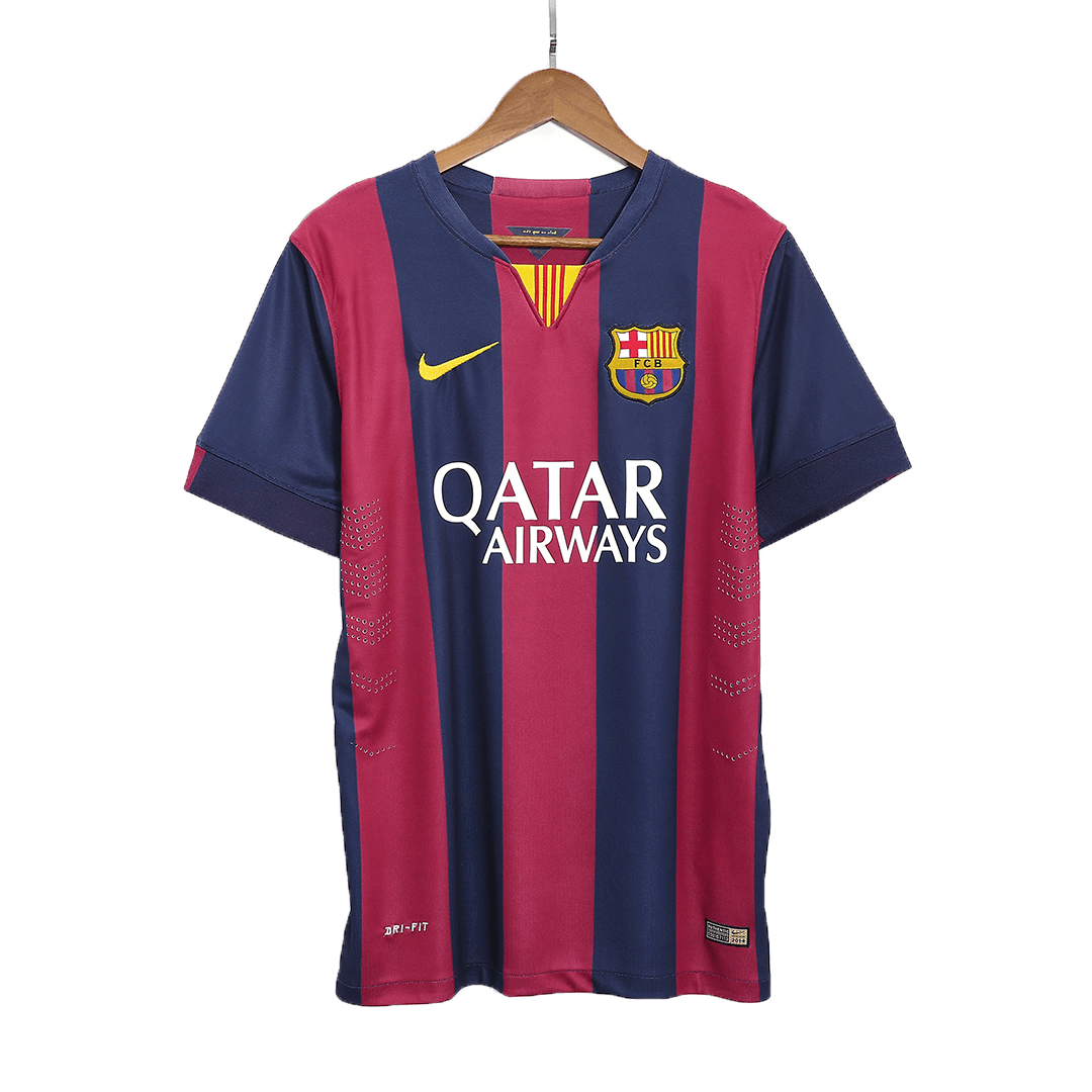 SUÁREZ #9 Barcelona Hemmatröja 2014/15 Retro Tröja
Röd & Blå