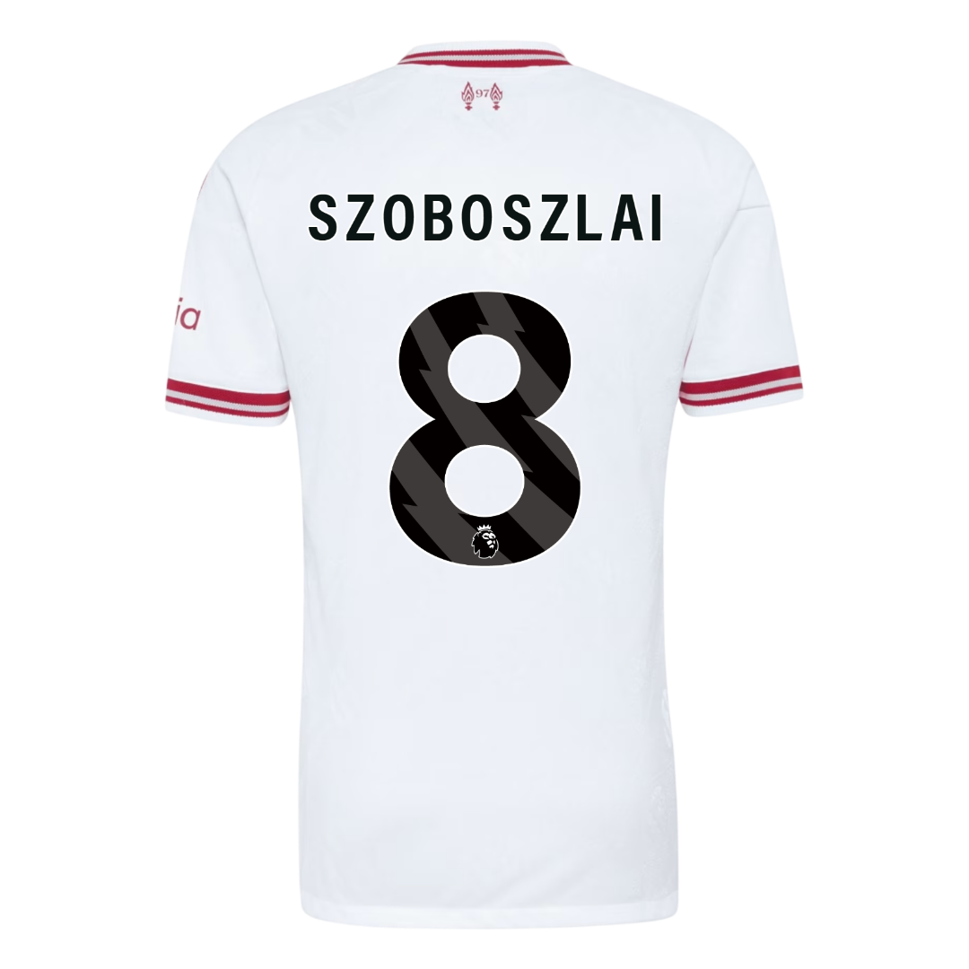 Liverpool Tröja SZOBOSZLAI #8 2026/27 Borta Autentisk Vit