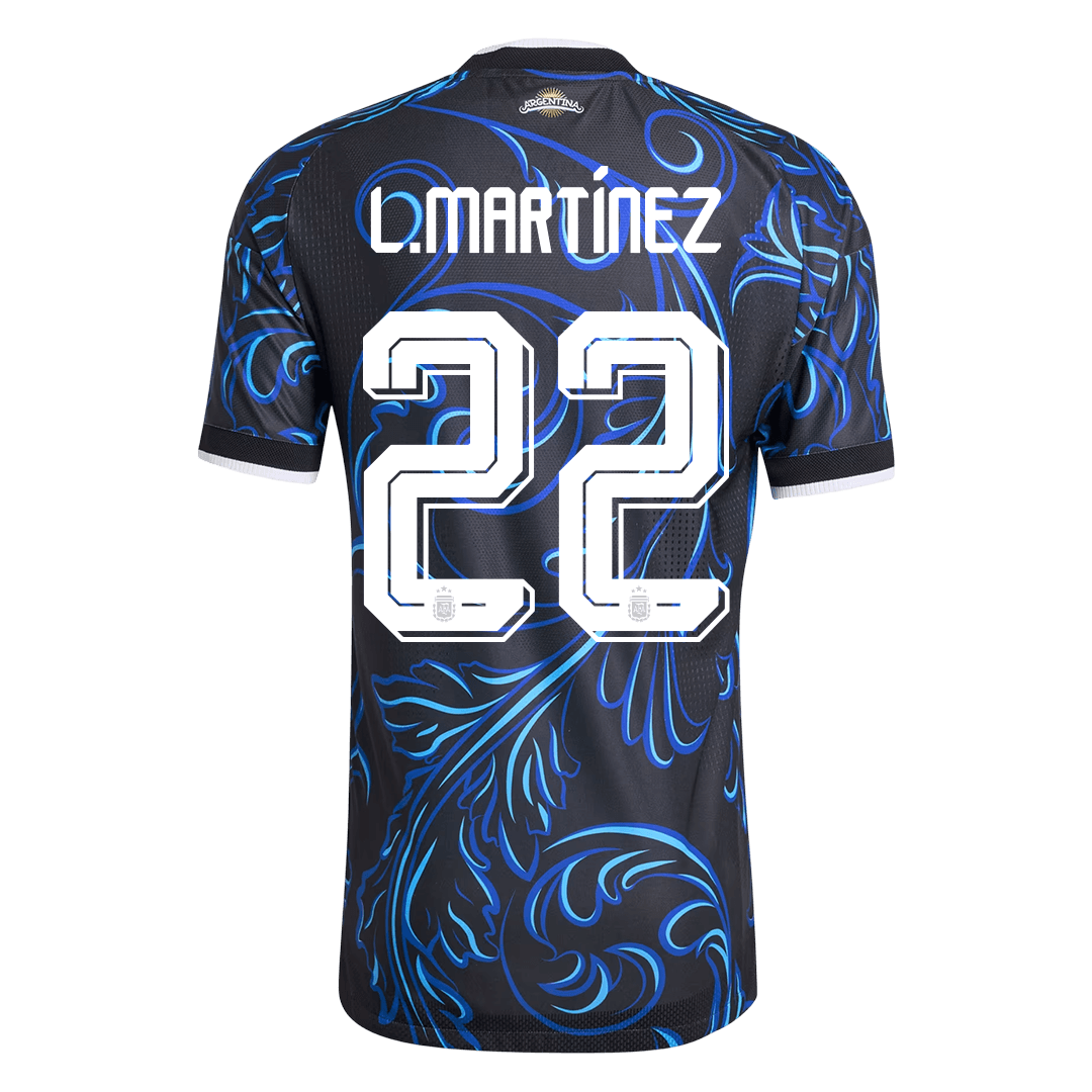 Argentina Tröja L. MARTÍNEZ #22 2026 Borta Autentisk Svart