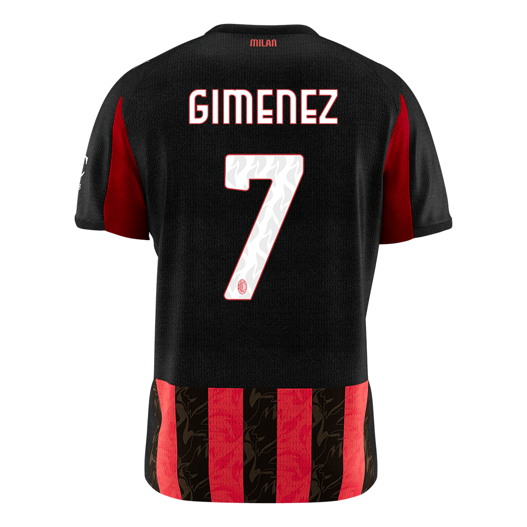 GIMENEZ #7 AC Milan Tröja 2025/26 Hemma Premium Röd & Svart
