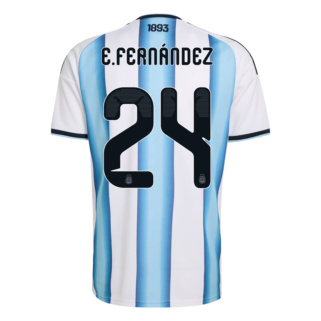 E. FERNÁNDEZ #24 Argentina Tröja 2026 Hemma Premium Blå & Vit
