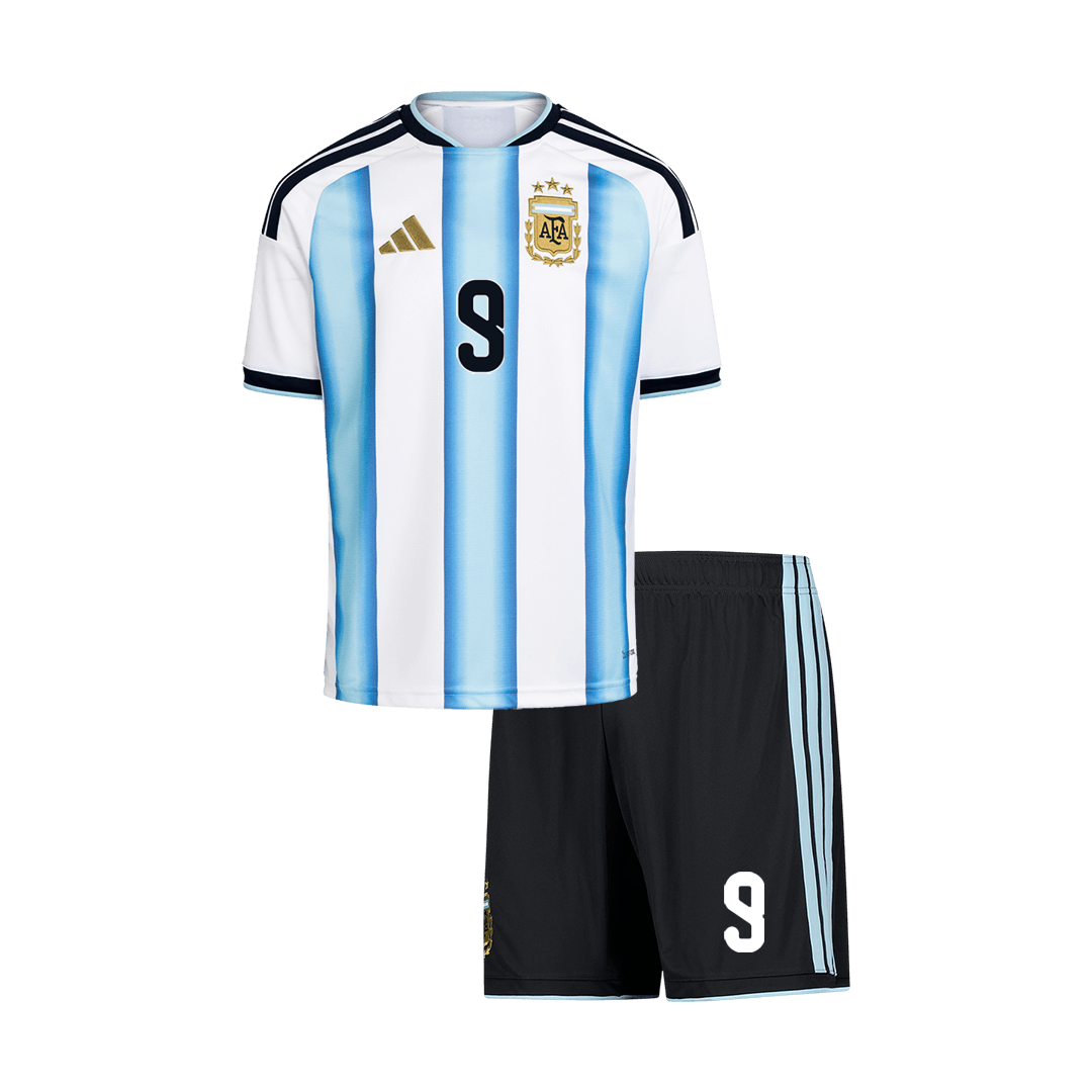Argentina Tröja J.ÁLVAREZ #9 2026 Hemma Blå & Vit Barn Premium