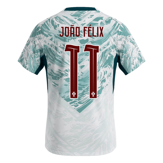 Portugal Tröja JOÃO FÉLIX #11 2026 Borta White&Green-1