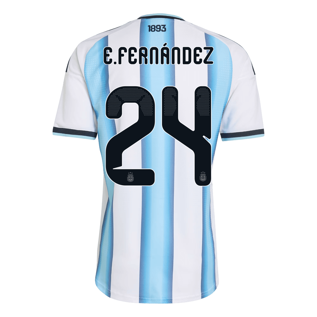 Argentina Tröja E. FERNÁNDEZ #24 2026 Hemma Autentisk Blå & Vit