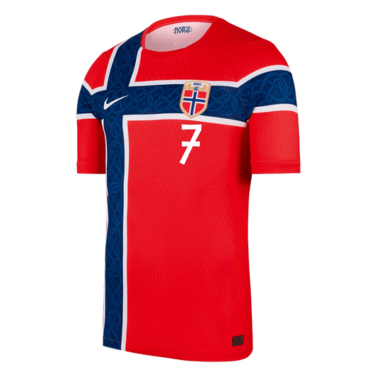 Norge Tröja SØRLOTH #7 2026 Hemma Autentisk Röd-1