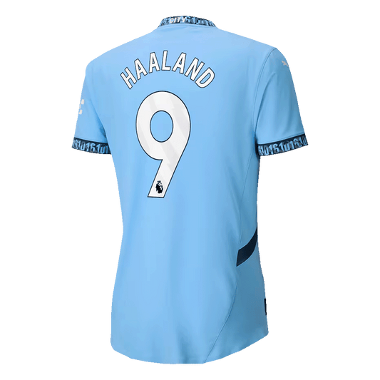 Manchester City Tröja HAALAND #9 2024/25 Hemma Blå-1