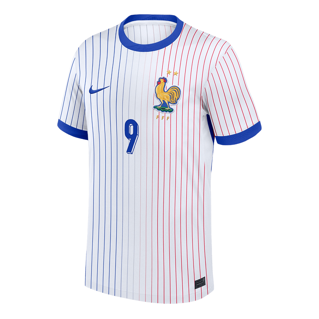 Frankrike Tröja GIROUD #9 Euro 2024 Borta Vit