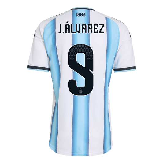 Argentina Tröja J.ÁLVAREZ #9 2026 Hemma Autentisk Blå & Vit-1