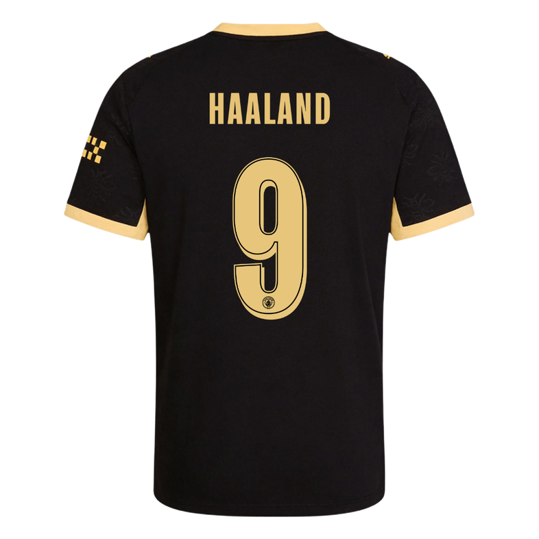 Manchester City Tröja HAALAND #9 2026/27 Borta Autentisk Svart - UCL