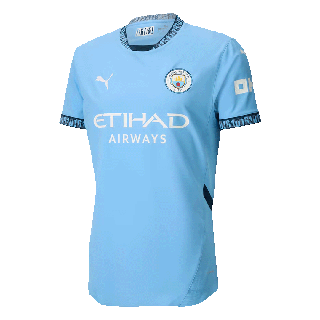 Manchester City Tröja HAALAND #9 2024/25 Hemma Blå