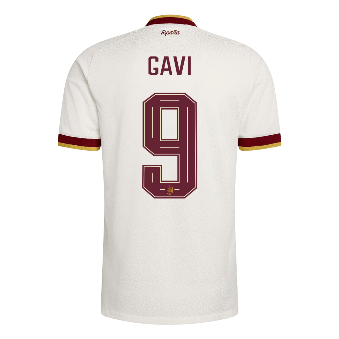 Spanien Tröja GAVI #9 2026 Borta Autentisk Vit