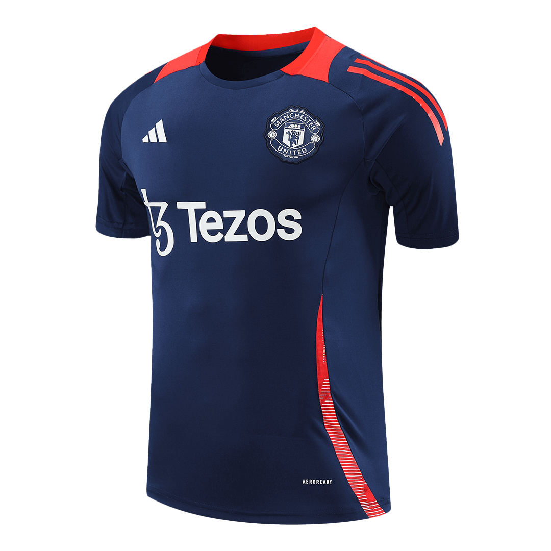 Manchester United Tröja 2024/25 Före match Mörkblå