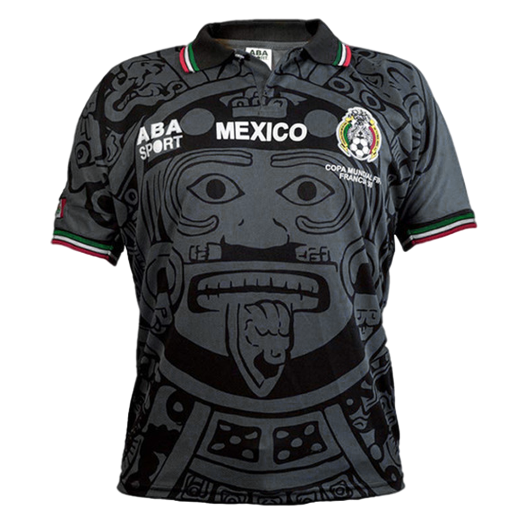 Mexiko tröja 1998 Retro Tröja
Svart