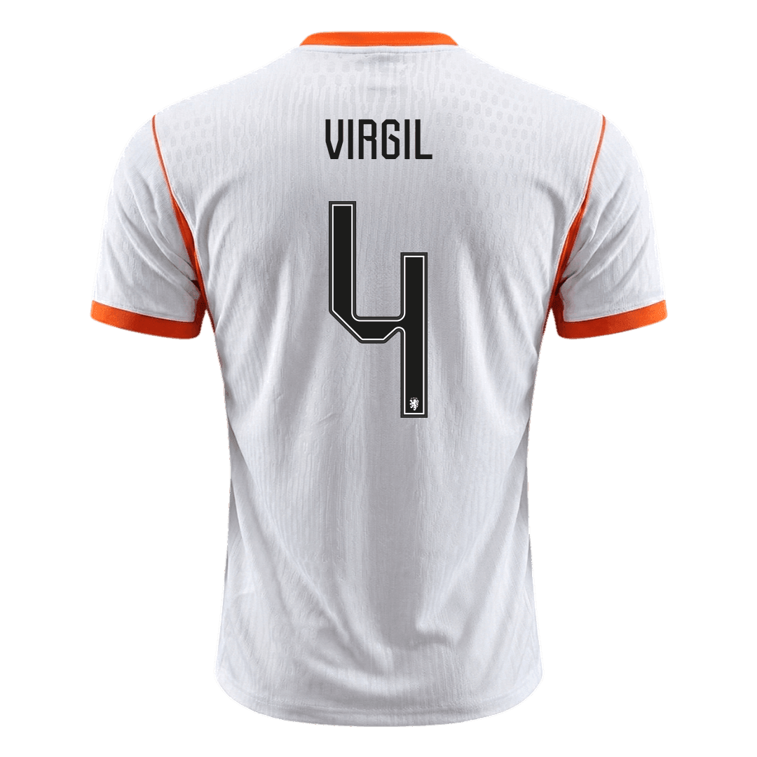 Nederländerna Tröja VIRGIL #4 2026 Borta Autentisk Vit