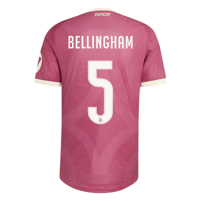 Real Madrid Tröja BELLINGHAM #5 2026/27 Tredje Autentisk Rosa