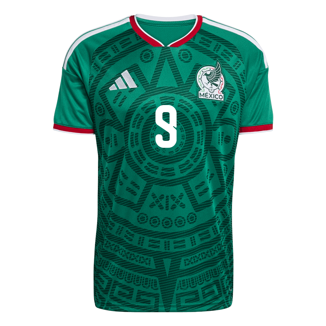 Raúl #9 Mexiko Tröja 2026 Hemma Premium Grön