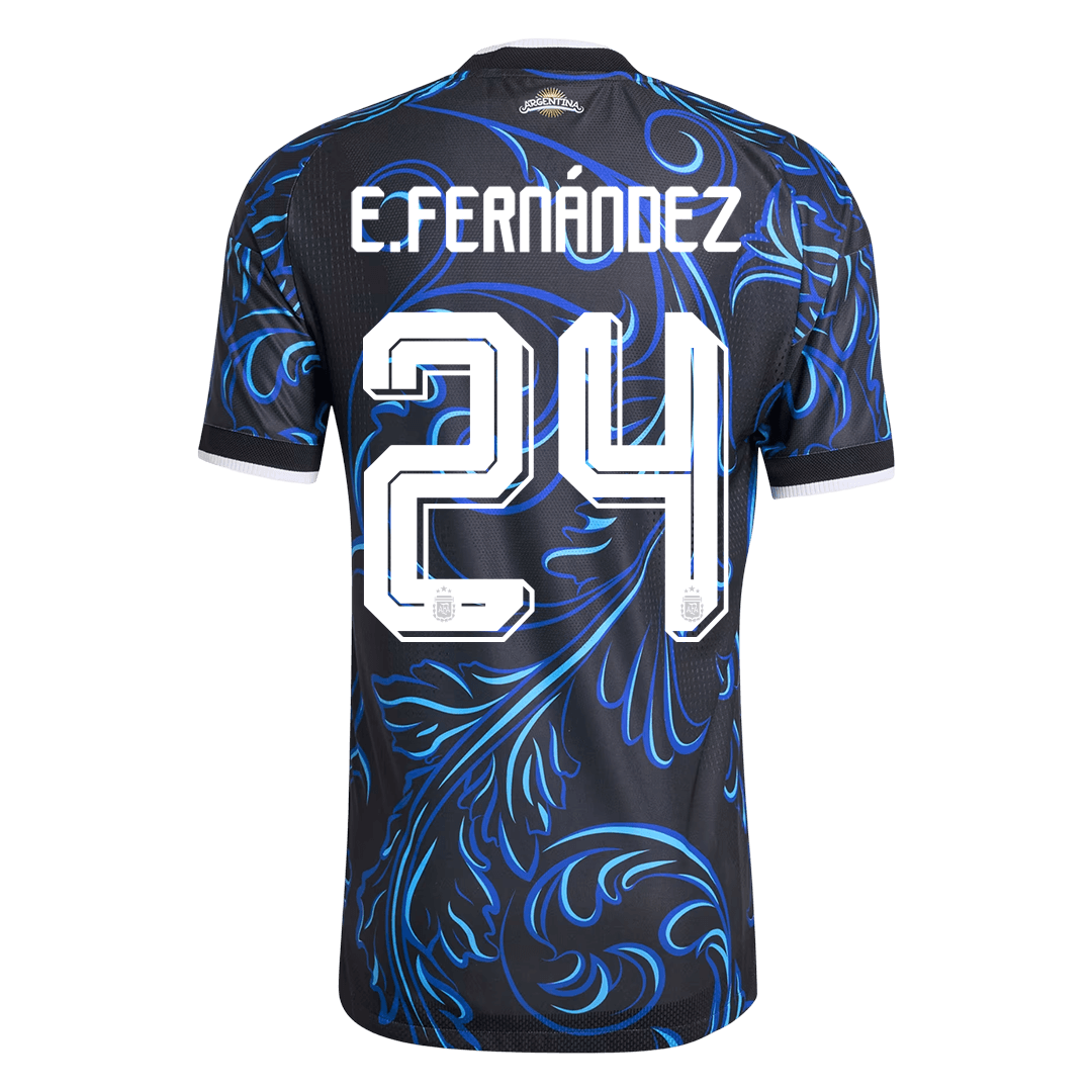 Argentina Tröja E. FERNÁNDEZ #24 2026 Borta Autentisk Svart