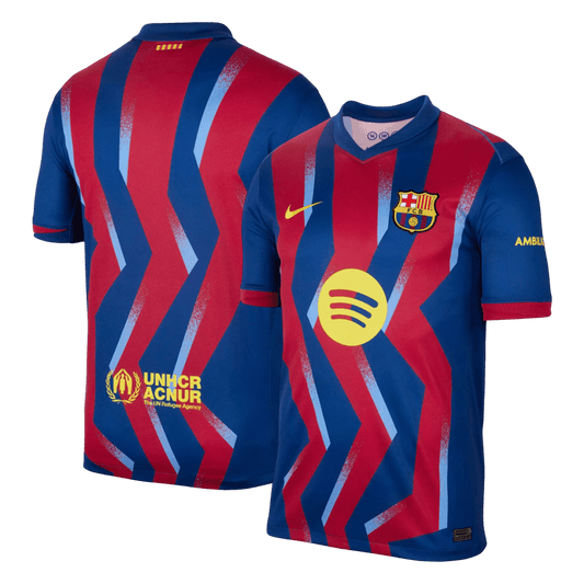 Barcelona Tröja Fourth Awayställ 2025/26 Röd & Blå-1