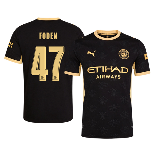 Manchester City Tröja FODEN #47 2026/27 Borta Autentisk Svart - UCL