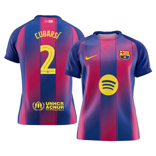 CUBARSÍ #2 Barcelona Tröja 2025/26 Hemma Premium Röd & Blå - UCL