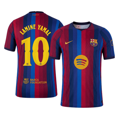 Barcelona Tröja LAMINE YAMAL #10 2026/27 Hemma Autentisk Röd & Blå - UCL