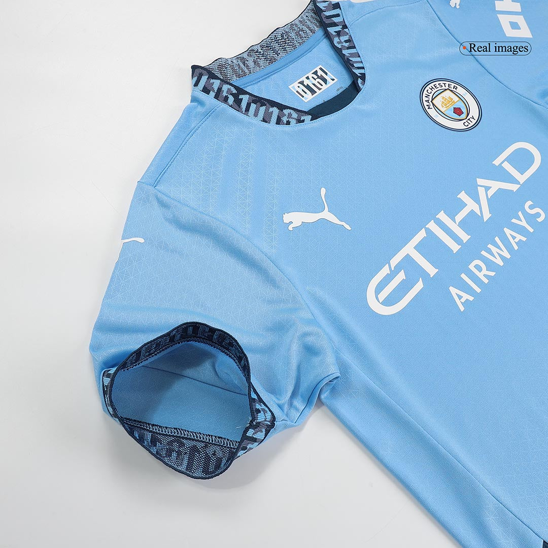 Manchester City Tröja DE BRUYNE #17 2024/25 Hemma Blå - UCL