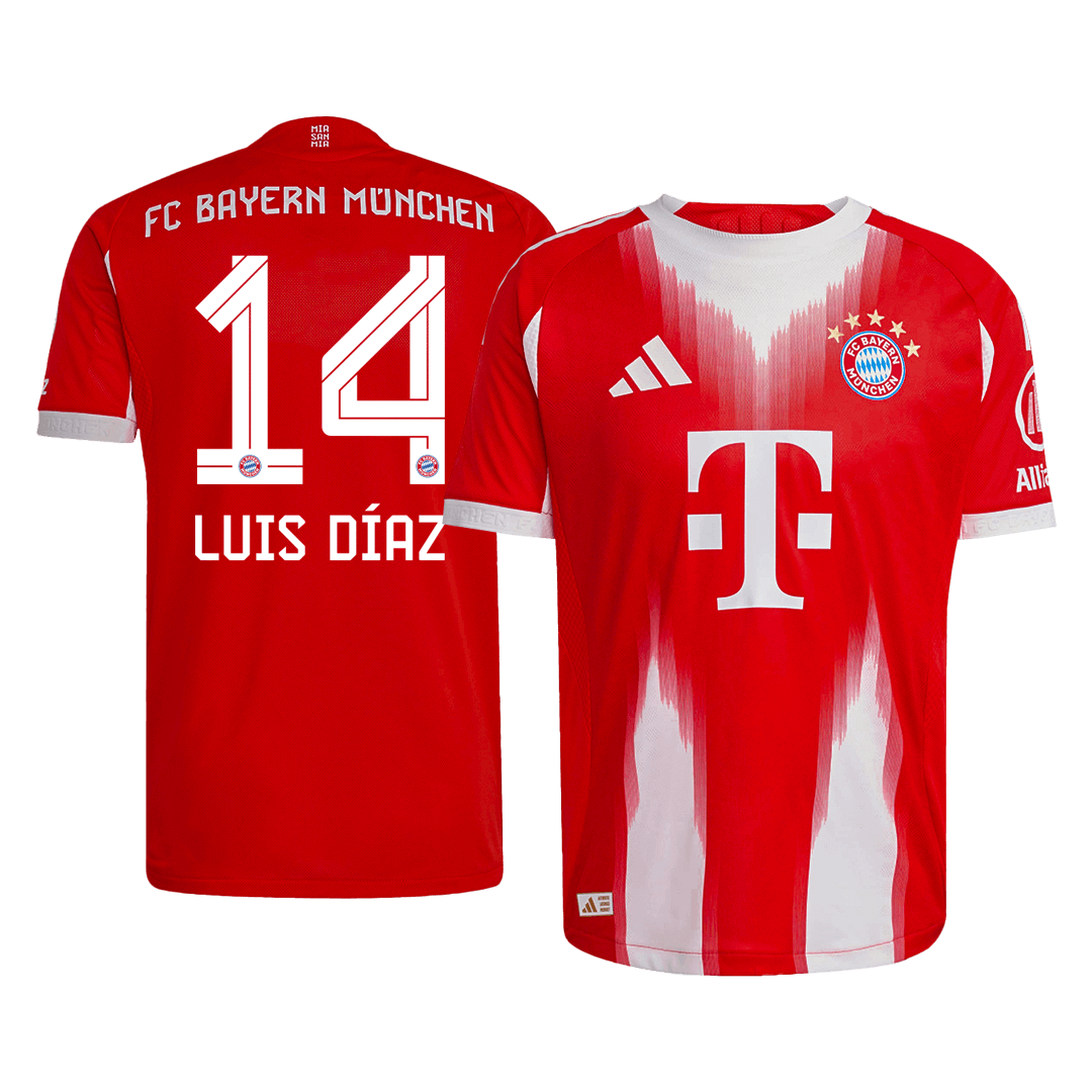 Bayern Munich Tröja LUIS DÍAZ #14 2025/26 Hemma Röd
