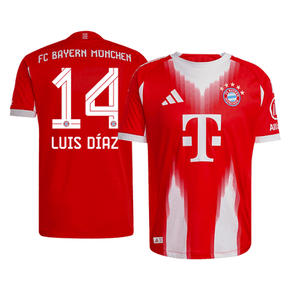 Bayern Munich Tröja LUIS DÍAZ #14 2025/26 Hemma Röd