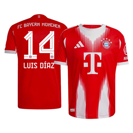 Bayern Munich Tröja LUIS DÍAZ #14 2025/26 Hemma Röd