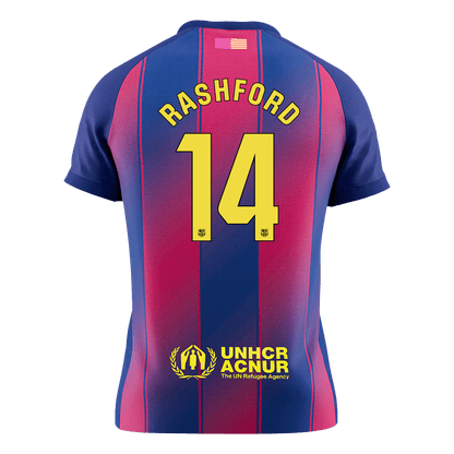 RASHFORD #14 Barcelona Tröja 2025/26 Hemma Premium Röd & Blå-9