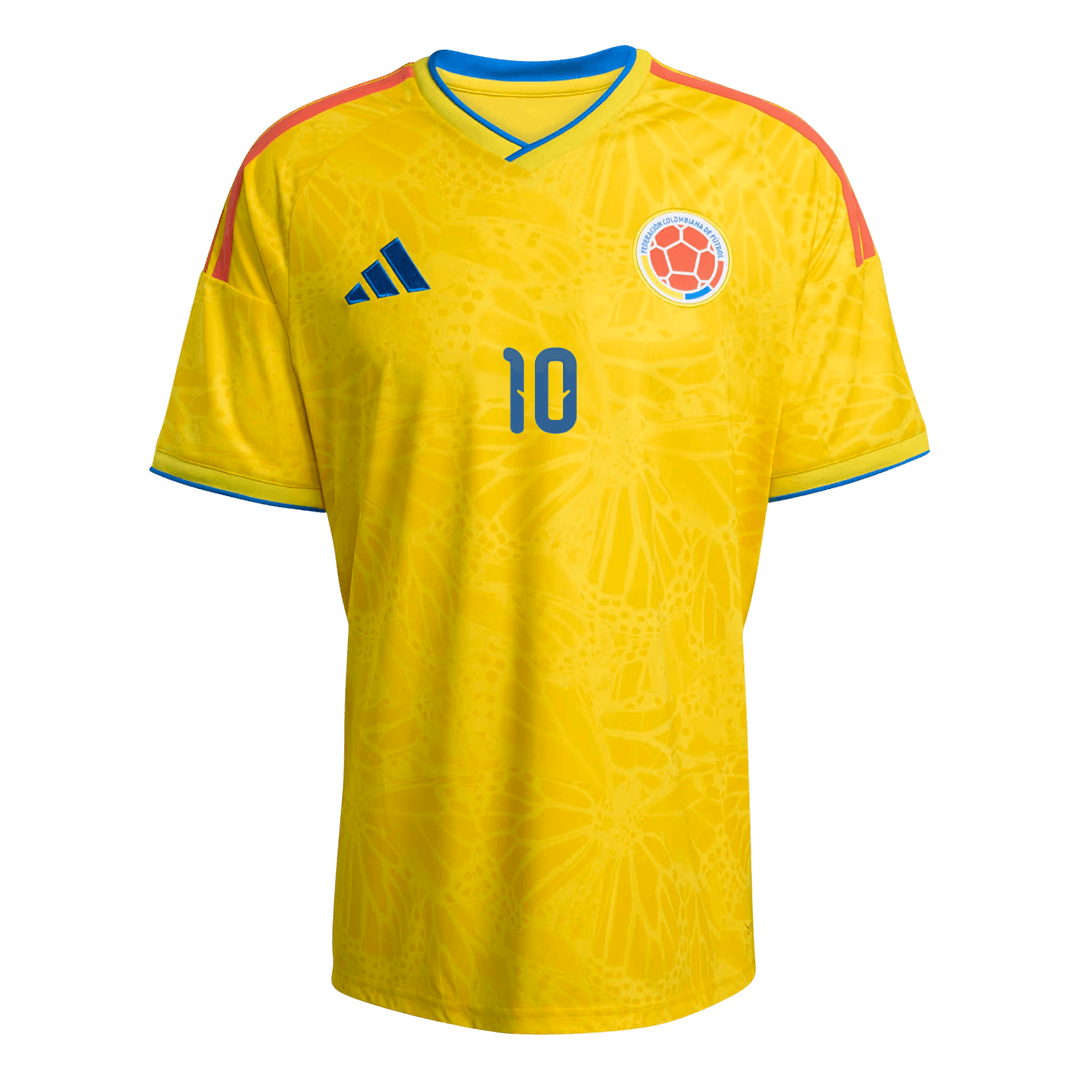 Colombia Tröja JAMES #10 2026 Hemma Gul