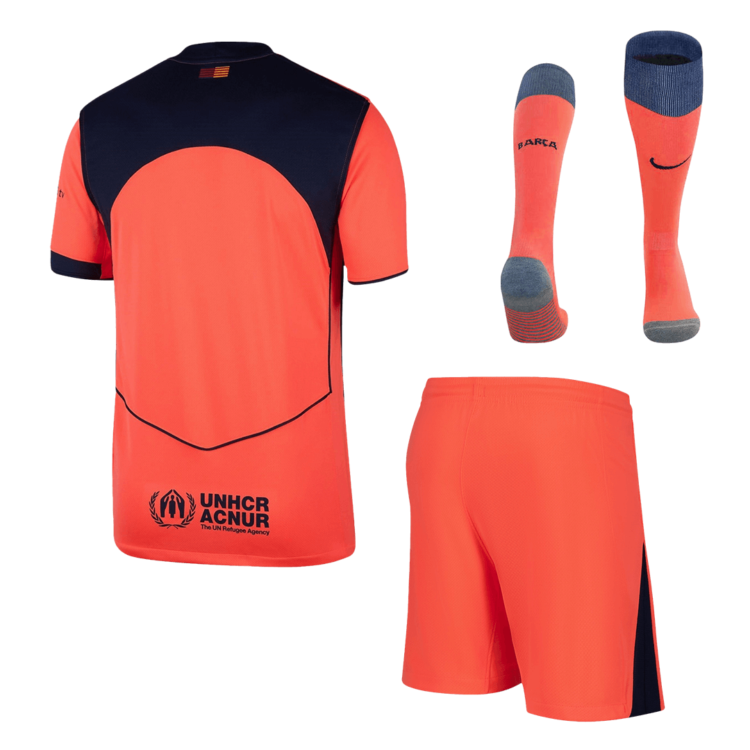 Barcelona Tröja Tredjeställ 2025/26 Orange-16