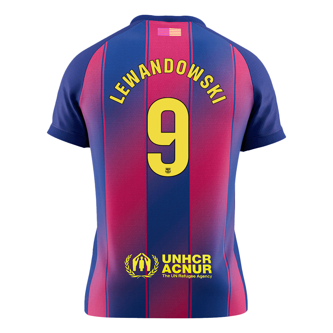 LEWANDOWSKI #9 Barcelona Tröja 2025/26 Hemma Premium Röd & Blå-9