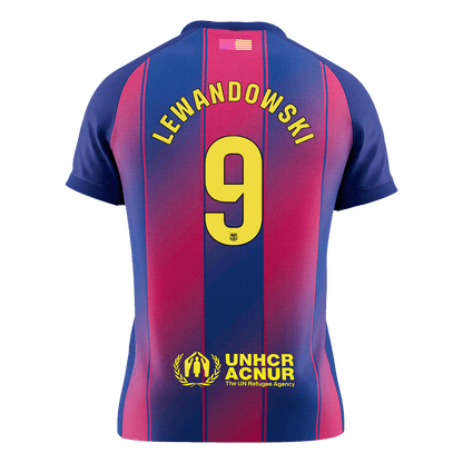 LEWANDOWSKI #9 Barcelona Tröja 2025/26 Hemma Premium Röd & Blå-9