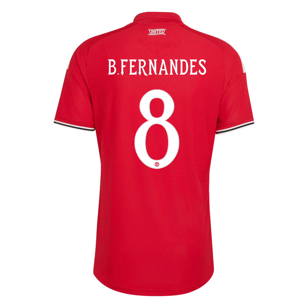 Manchester United Tröja B. FERNANDES #8 2026/27 Hemma Autentisk Röd - UCL-3