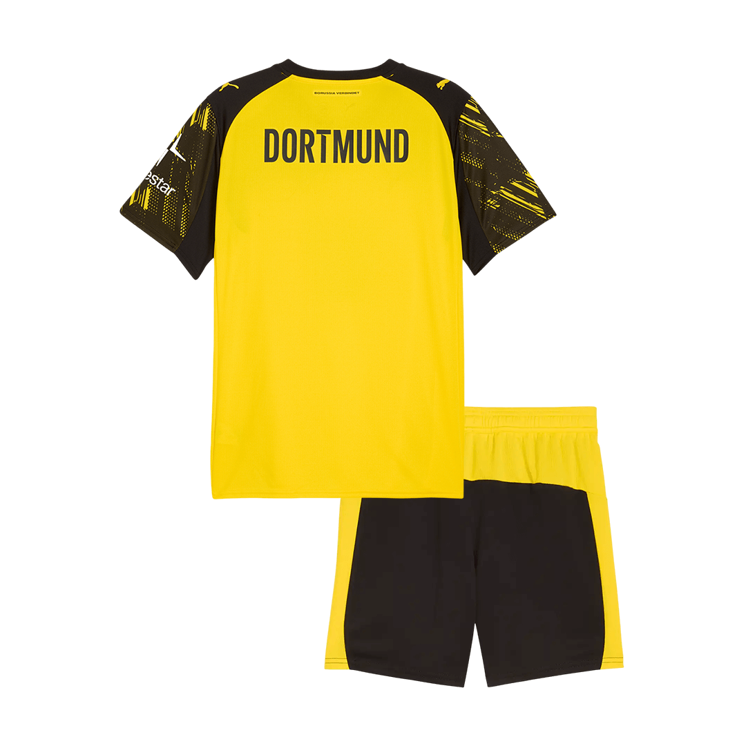 Borussia Dortmund Tröja 2025/26 Hemma Gul Barn-14