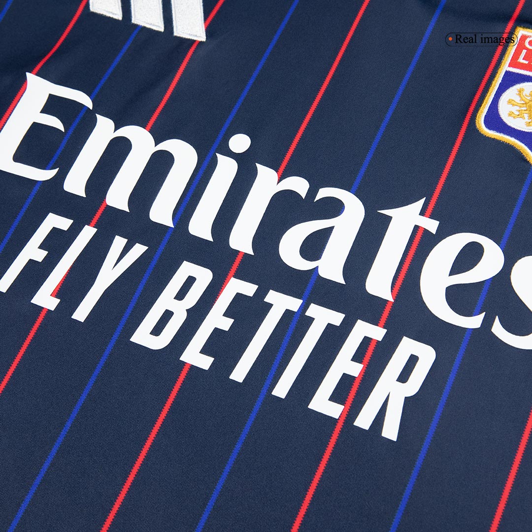 Olympique Lyonnais Tröja 2025/26 Borta Mörkblå-4