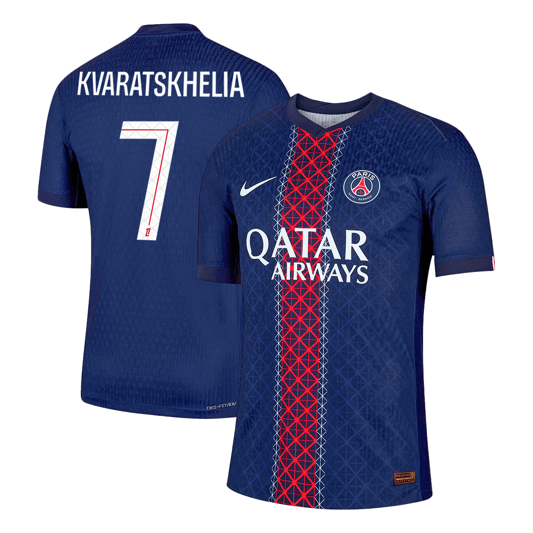 PSG Tröja KVARATSKHELIA #7 2025/26 Hemma Mörkblå