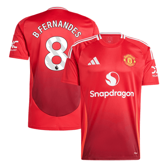 Manchester United Tröja B.FERNANDES #8 2024/25 Hemma Röd