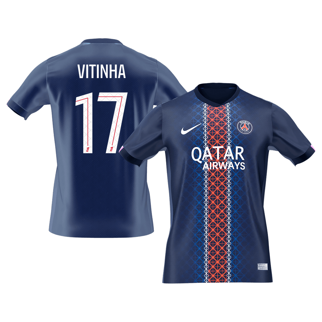 VITINHA #17 PSG Tröja 2025/26 Hemma Premium Mörkblå