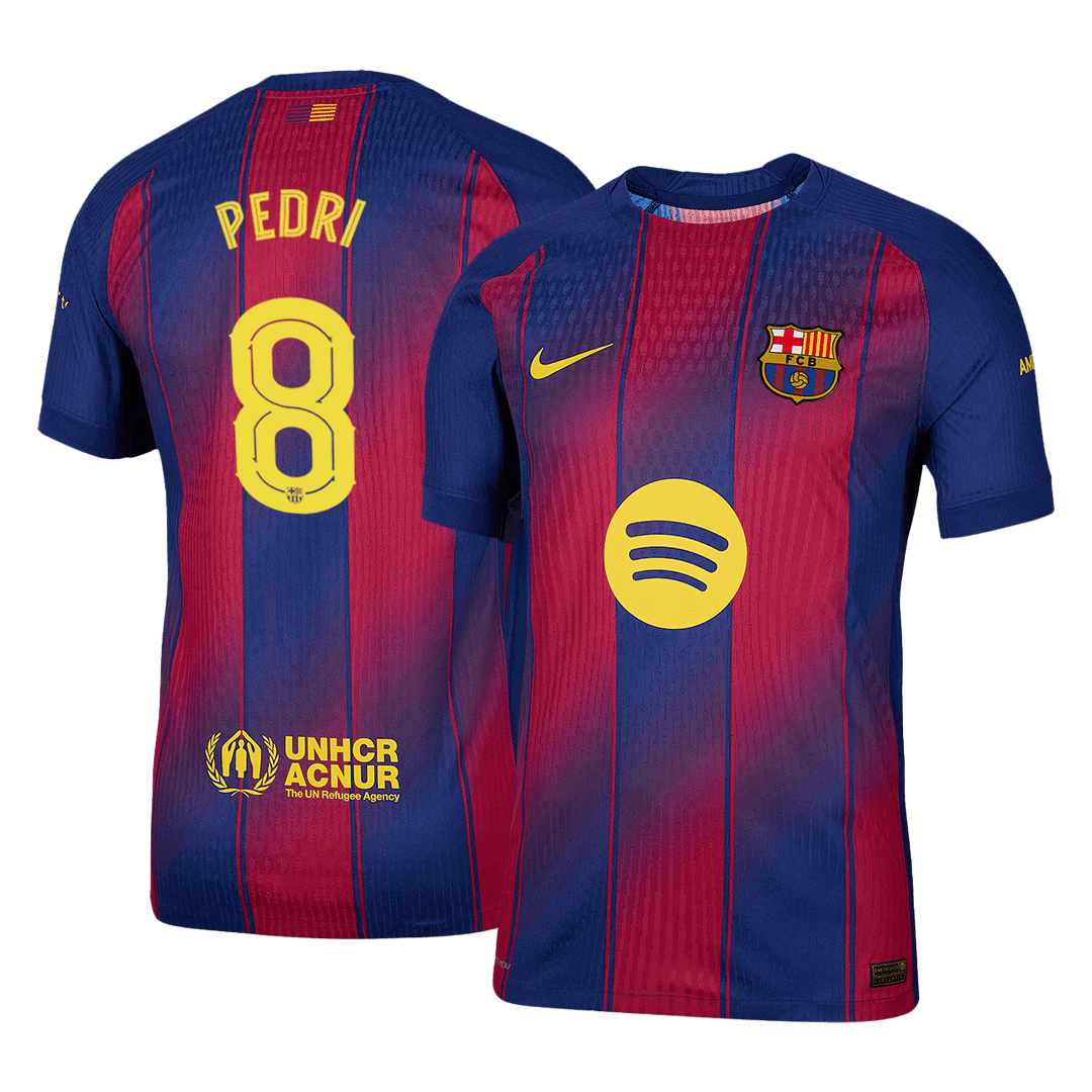 Barcelona Tröja PEDRI #8 2025/26 Hemma Röd & Blå - UCL